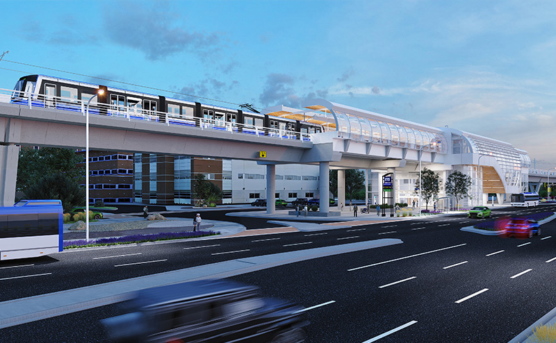 Artistic graphic of Misericordia Station