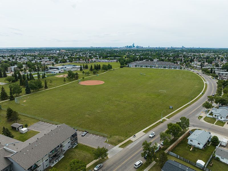 Aerial view of Caernarvon surplus school site