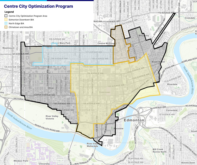 City Centre Optimization map