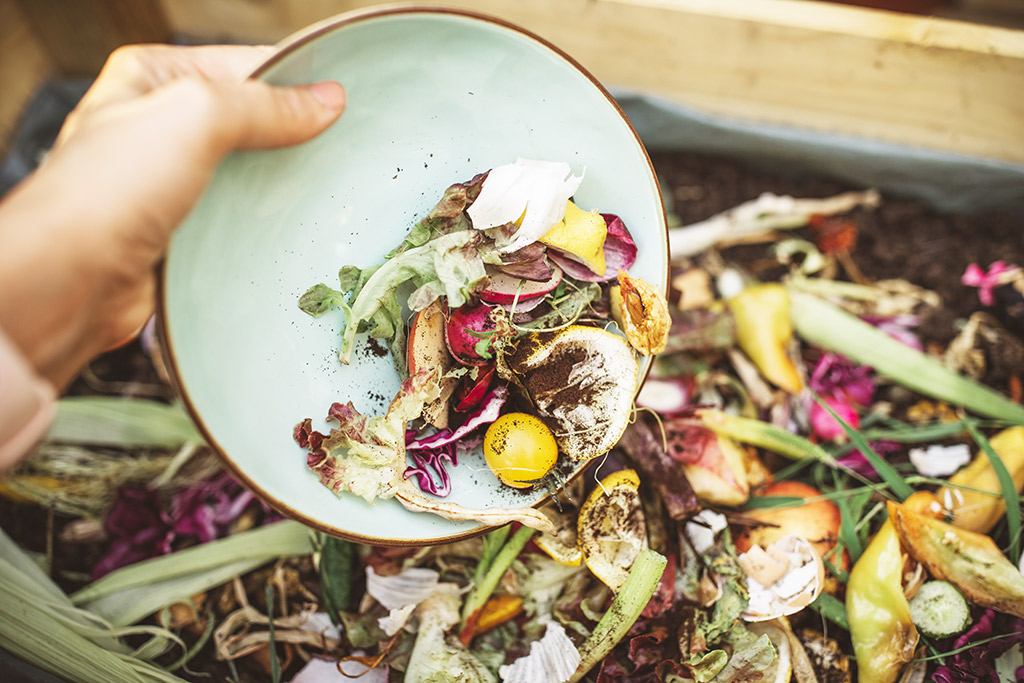 couple with food scraps