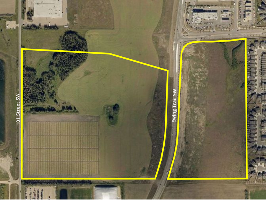 Aerial view of Ellerslie Industrial Phase I project area