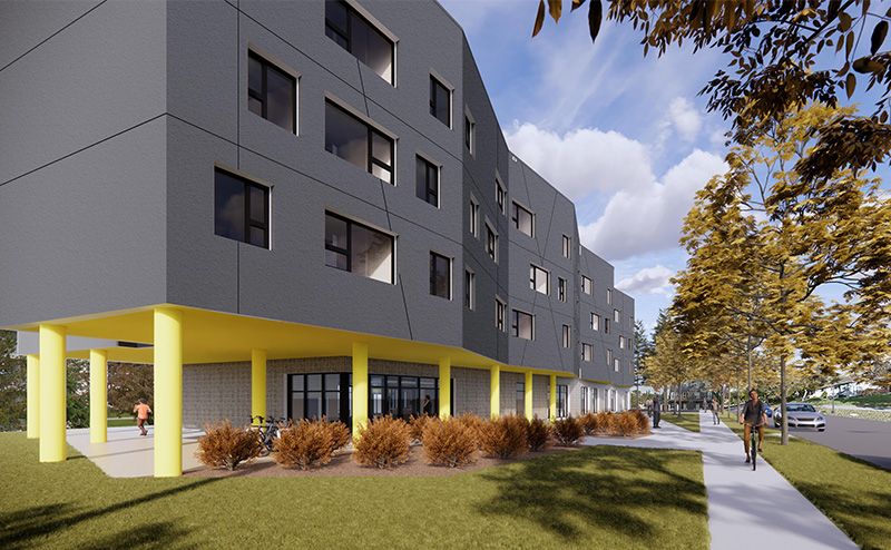 Graphic rendering of Holyrood Supportive Housing Complex