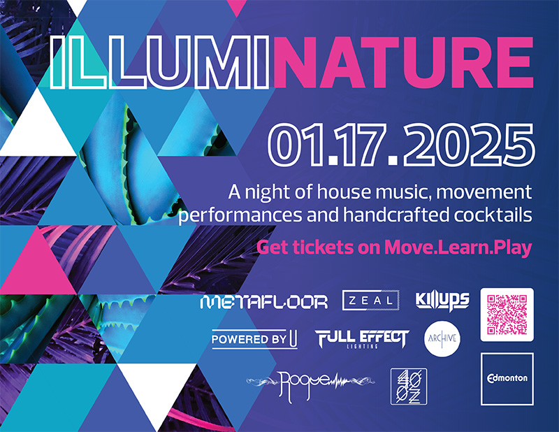 Illuminature. 01-17-2025. A night of house music, movement performances and handcrafted cocktails. Get ticket on Move Learn Play.