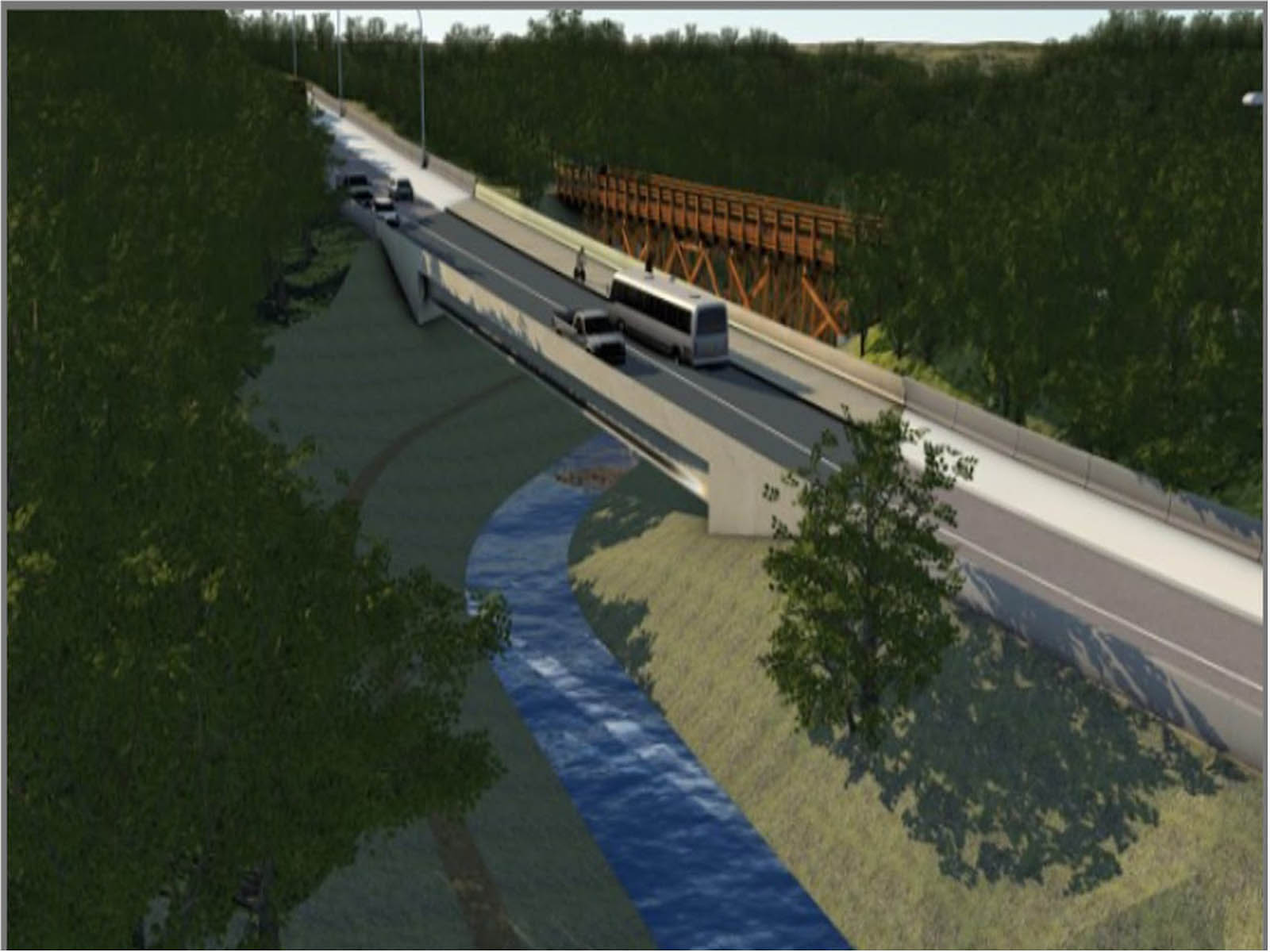 Proposed design of Mill Creek Trestle Bridge