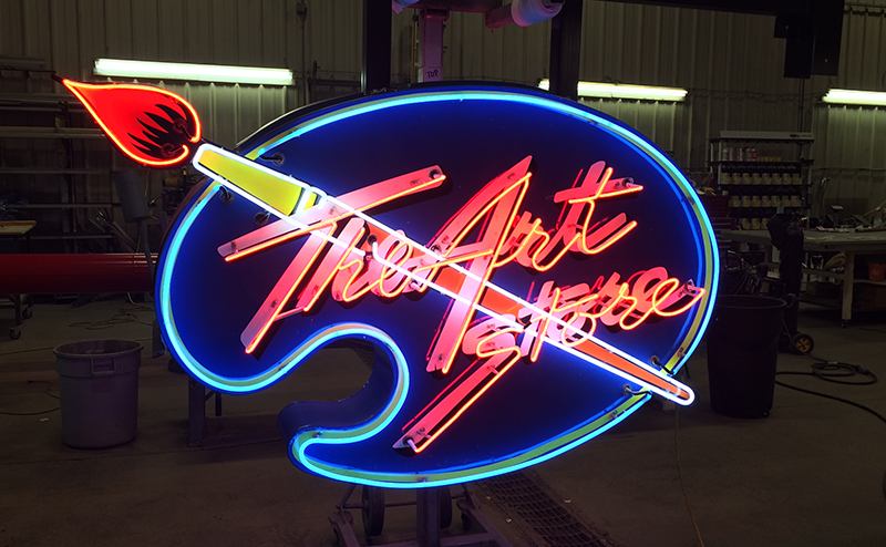 The Art Store neon sign