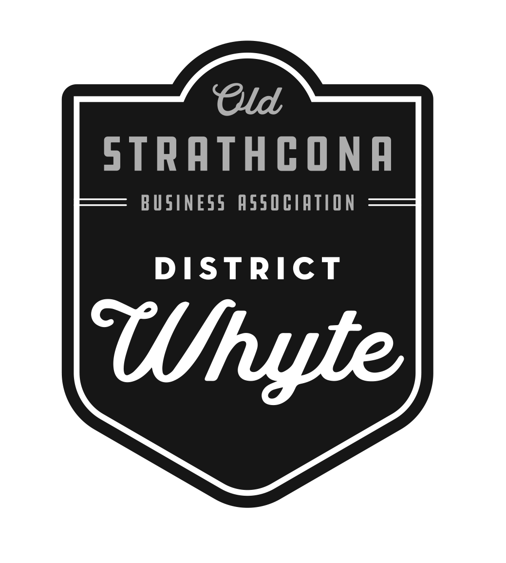 Old Strathcona Business Association District Whyte Logo