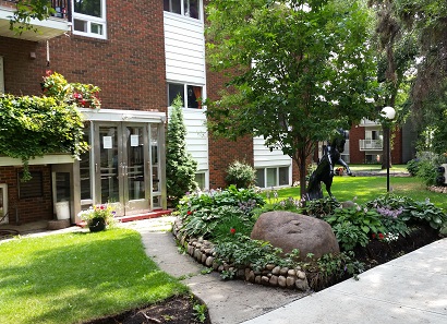 garden on sidewalk