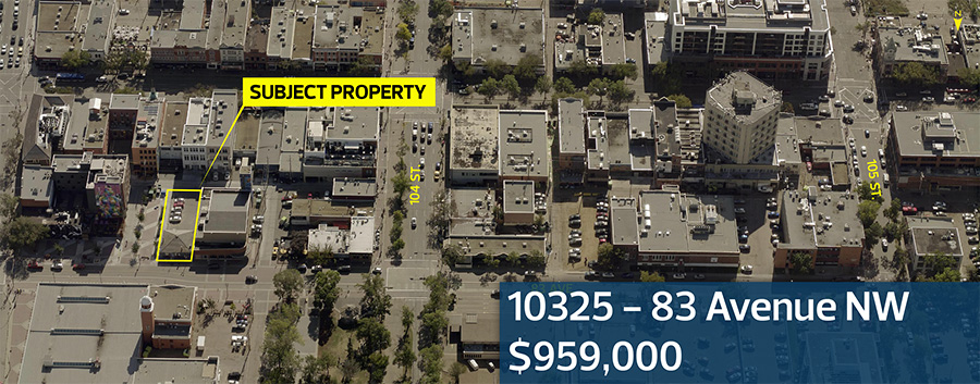 Aerial view of Strathcona Public Market listing