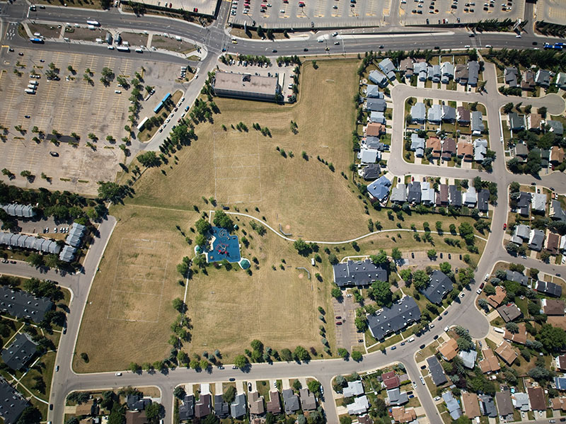 Aerial view of Summerlea surplus school site