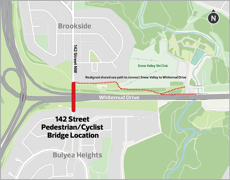 Image showing 142 Street pedestrian/cyclist bridge location