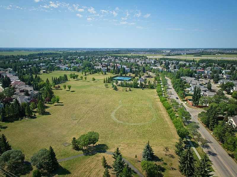 Aerial view of Wedgewood surplus school site