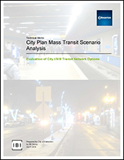 Cover of City Plan-Mass Transit Scenario Analysis document.