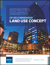 Cover of City Plan-Expected Benefits of Recommended Land Use Concept document.