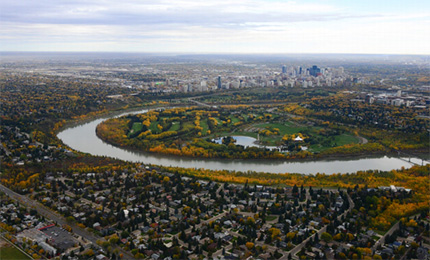 Aerial of Edmonton
