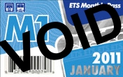 Image of a voided ETS monthly pass