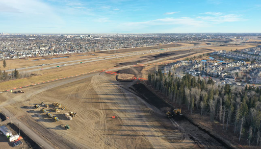 Aerial view of the OMF site 