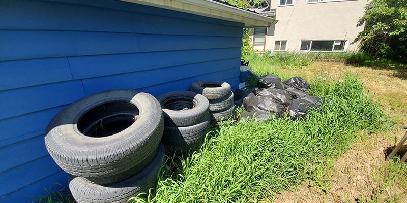 Tires by garage