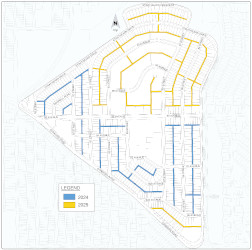 Map Showing Strathearn Alley renewal locations