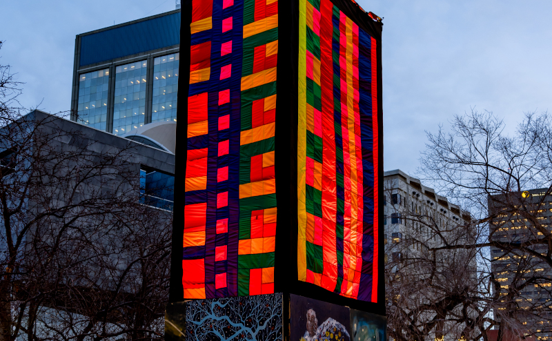 The Illumination Lantern Tower in City Hall Plaza