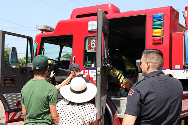 Fire truck during an event