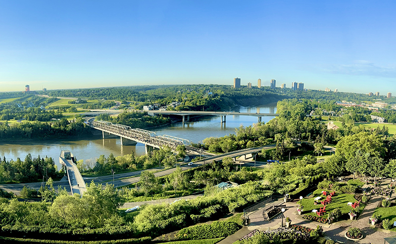 aerial view of the river valley
