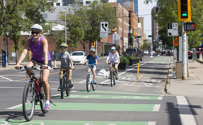 Edmonton's bike lanes are enjoyed by many cyclists