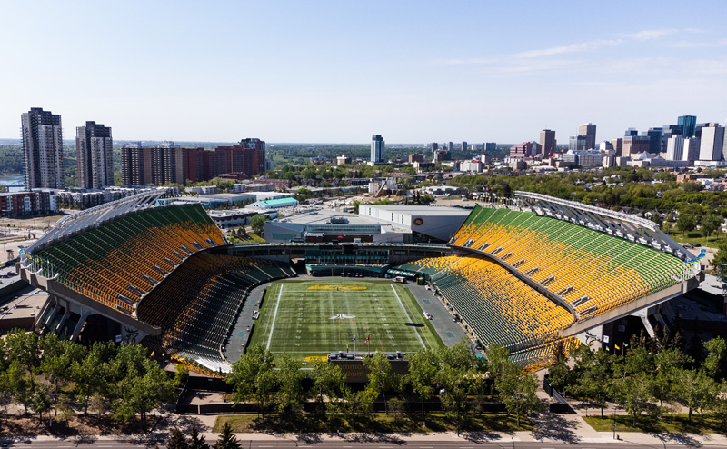 Aerial view of Commonwealth Stadium