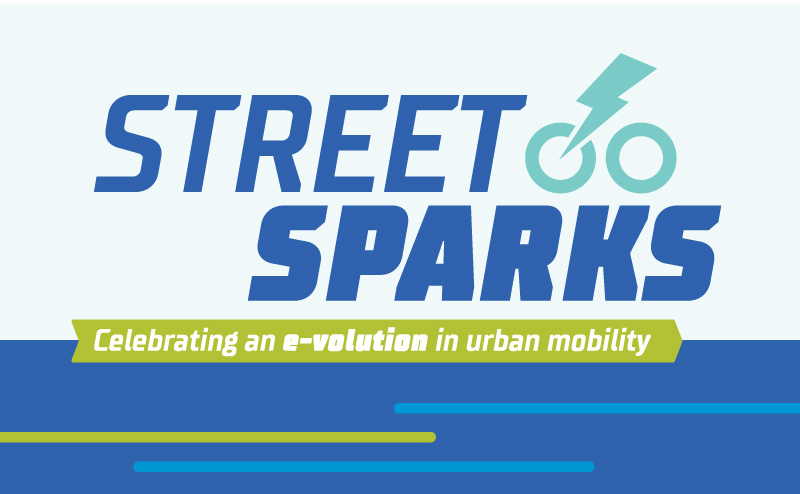 Street Sparks logo with the tagline celebrating an e-volution in urban mobility