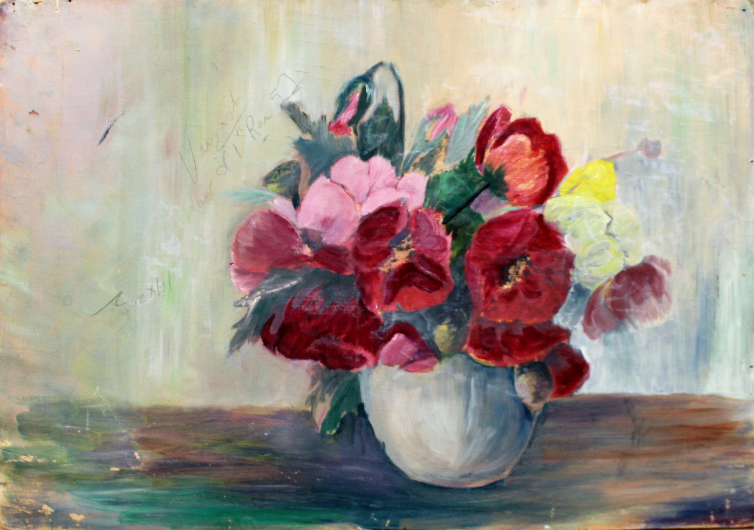 Painting: Still life, flowers, by Annie Card