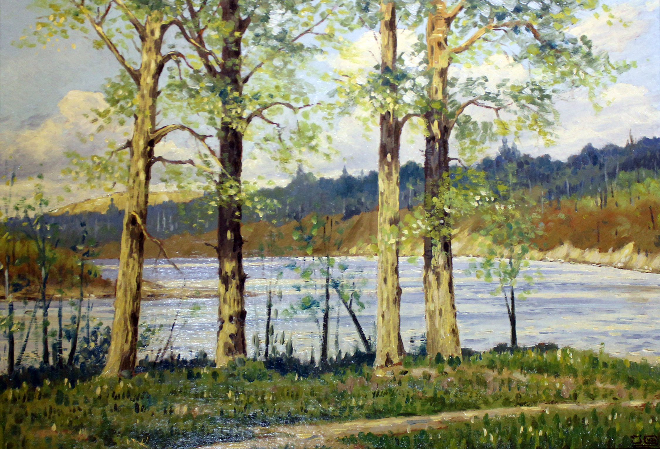 Painting: Spring along the Saskatchewan, Edmonton by Joseph van der Gracht