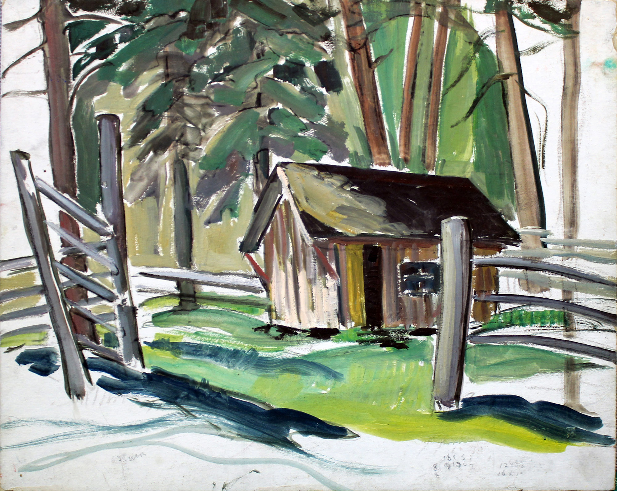 Painting: Painting sketch for Warden’s Corral by Margaret Chappelle