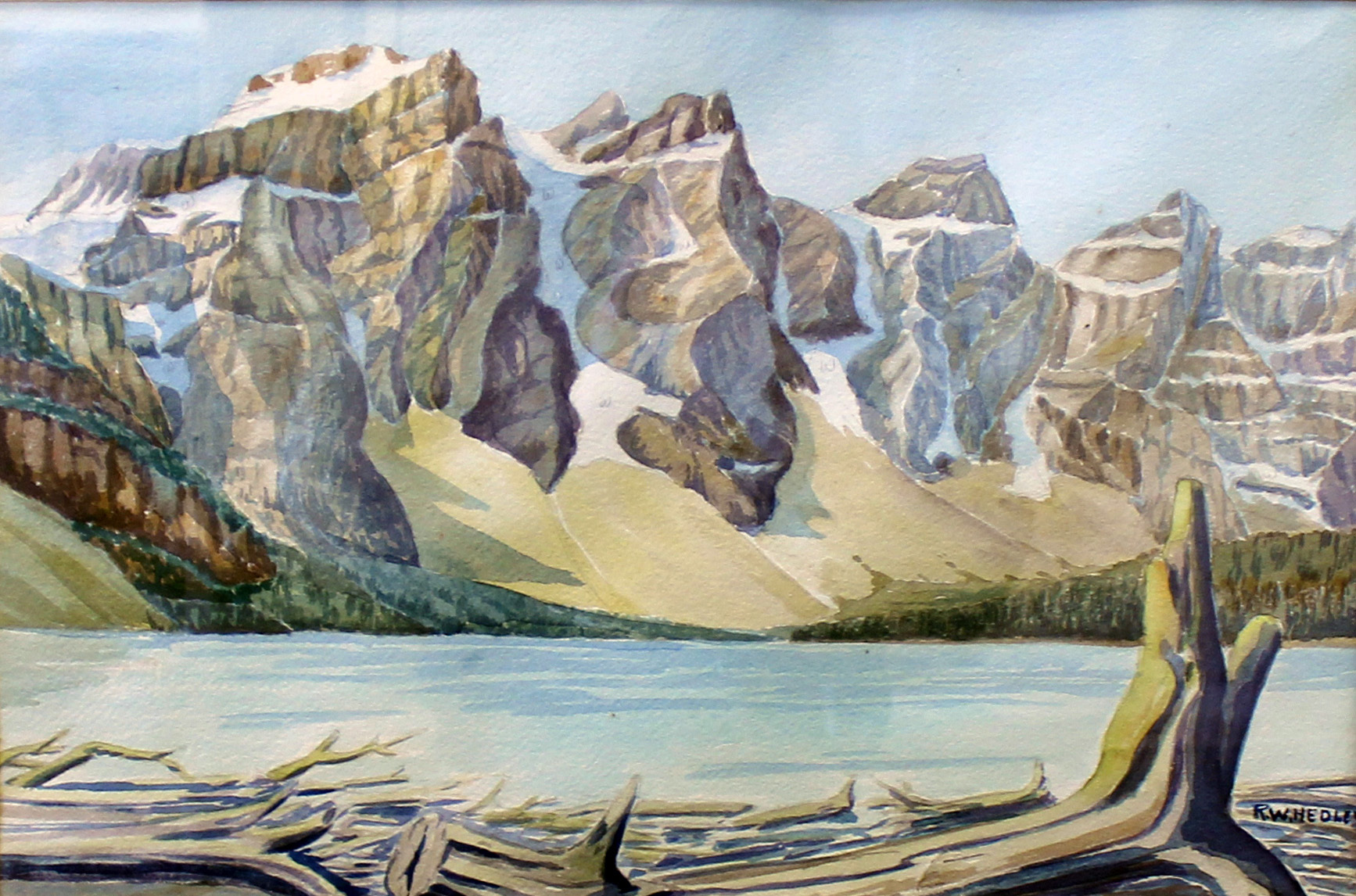 Painting: Maligne Lake by Robert Wesley Hedley