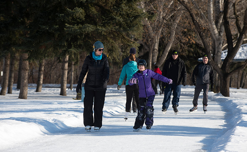 persons ice skating on trial