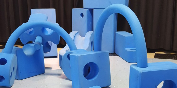 blue playground foam shapes