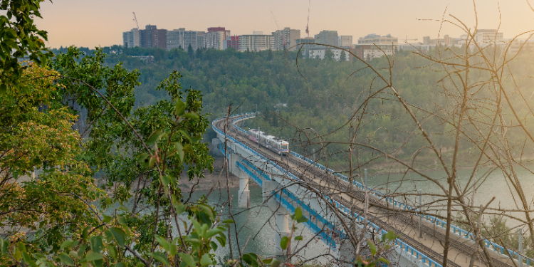 downtown bridge river valley
