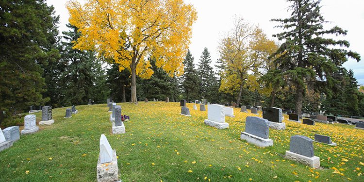 mount pleasant cemetery with headstones