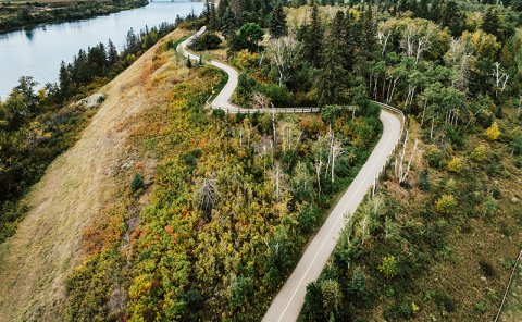 river valley trails beside river