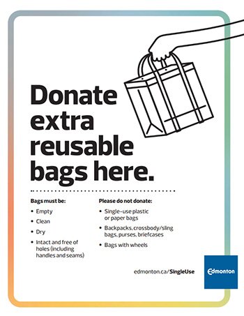 donate a bag sign