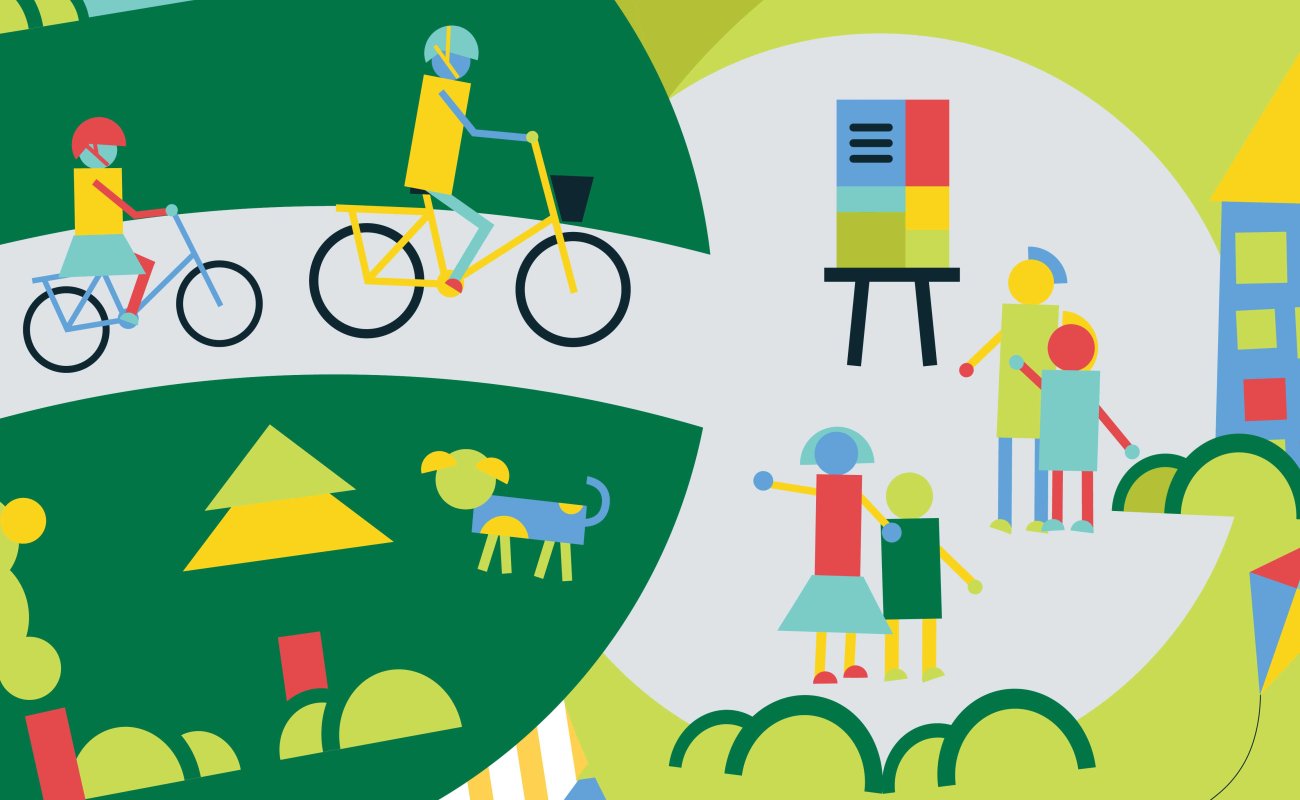 Cartoon image of neighbourhood