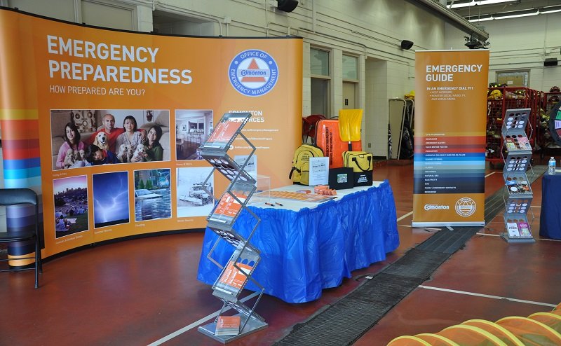 Photo of Emergency Preparedness display