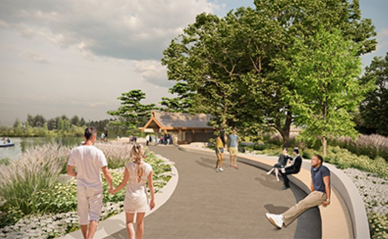 Artist rendering of the accessible lakefront path.
