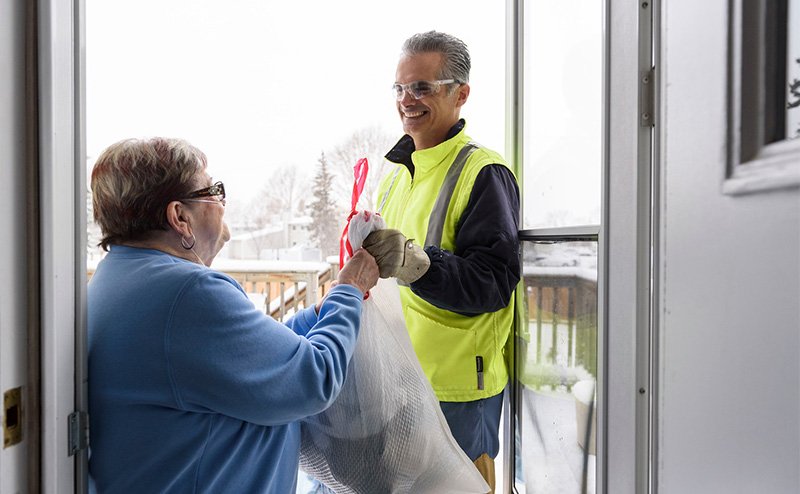 Assisted waste collector and homeowner
