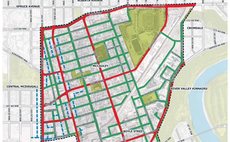 image of map of project work area in Boyle Street and McCauley
