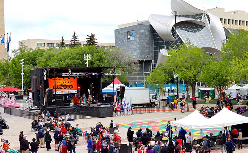 people in Churchill square