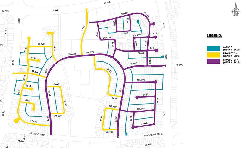 Meykumin map of road work
