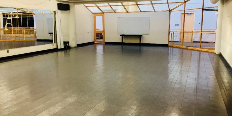 dance studio with mirrors