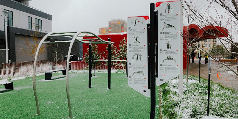 Sports equipment in the park