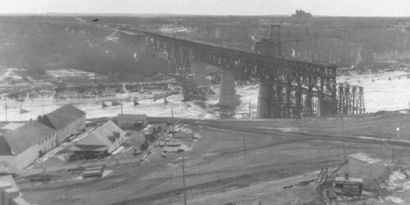 Historic Construction Photo of the High Level Bridge