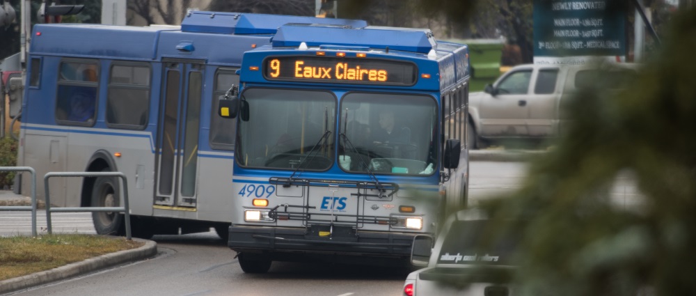 Transit Priorities Banner featuring a bus